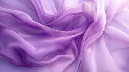 Obraz premium Elegant purple fabric flowing with gentle curves and soft lighting to create a dreamlike scene