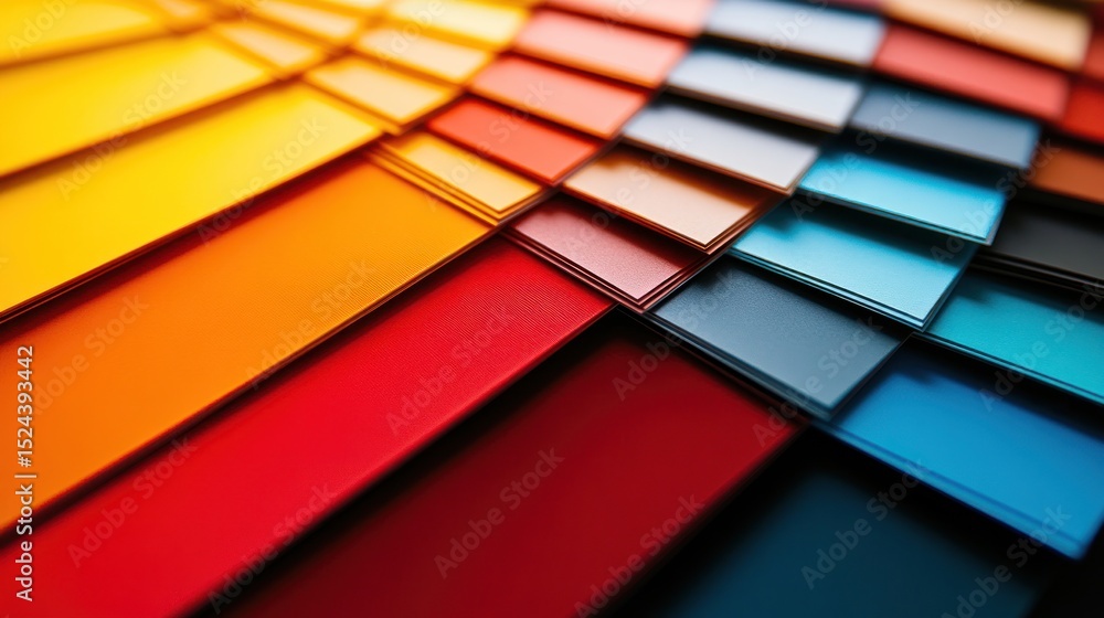 Poster abstract background featuring an array of colorful metallic paint swatches