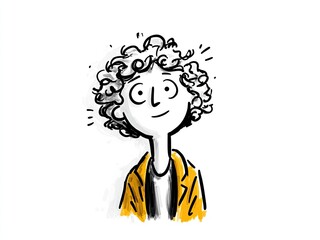 Minimalist cute psychologist doodle. Perfect for therapy apps, mental health blogs, and wellness campaign materials.
