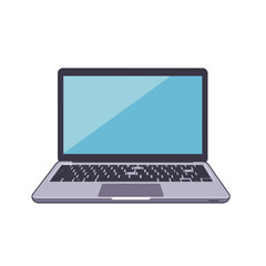 Realistic laptop front view. Laptop modern mockup. Blank screen display notebook. Opened computer screen. Smart device.