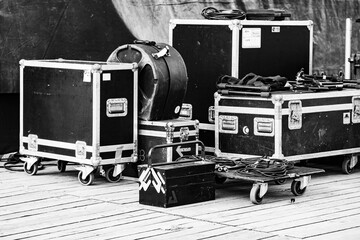 Black and White Band Road Cases