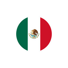 Round Mexico flag icon, Mexico Flat Rounded Flag with Transparent Background
