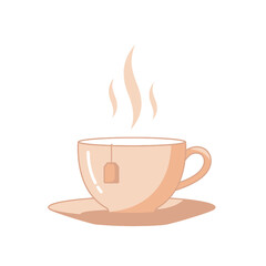 Coffee cup flat icon isolated on white background. Vector illustration.