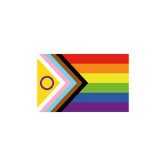 New intersex inclusive pride flag, LGBTQ Pride Flag vector 