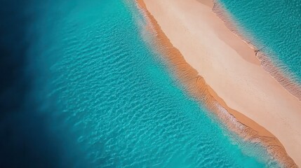 Aerial view showcasing the stunning coastline, pristine sand, and turquoise waters