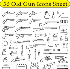 Old Gun Icons Sheet
