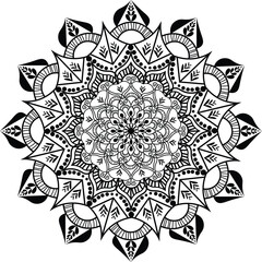 Ornamental mandala pattern vector, Decorative pattern in oriental style
