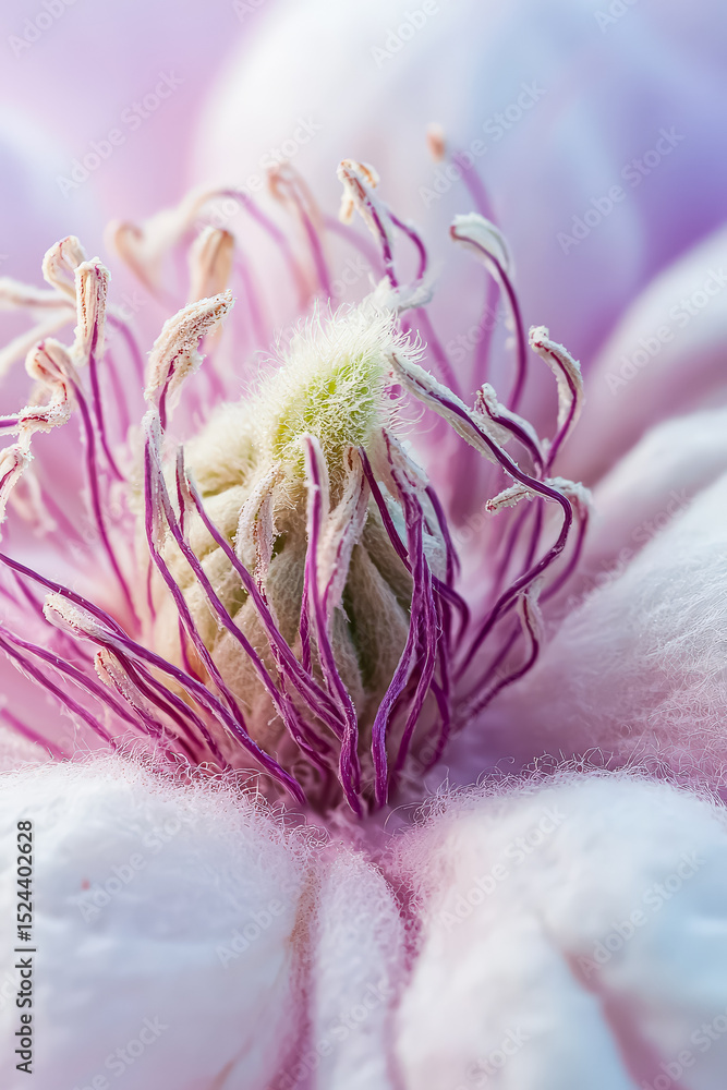 Poster close up of a flower with a fuzzy texture