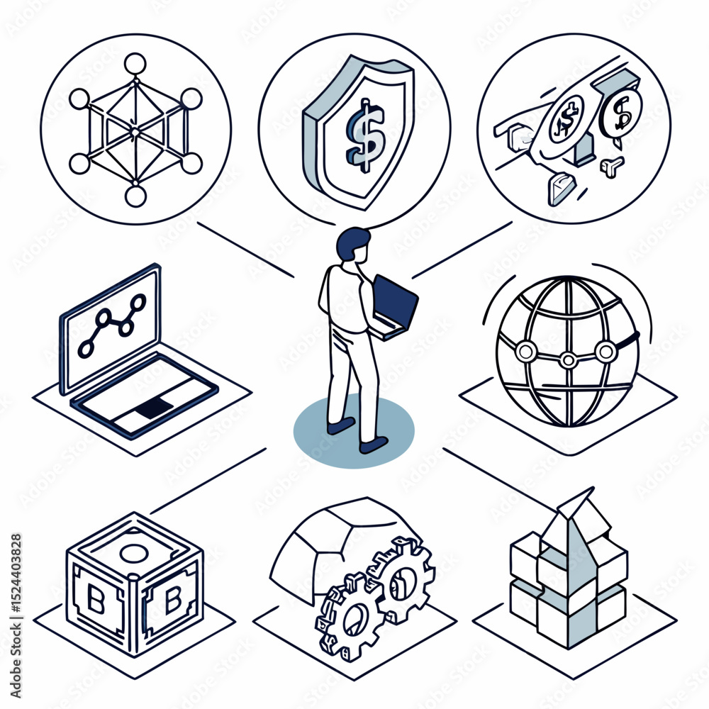 Aufkleber understanding blockchain technology a visual guide to decentralized finance