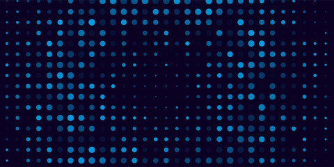 Abstract Digital Circles of Particles with Noise. Futuristic Circular Sound Wave. Big Data Visualization. 3D Virtual Space VR Cyberspace. Crypto Currency Concept. Vector Illustration.