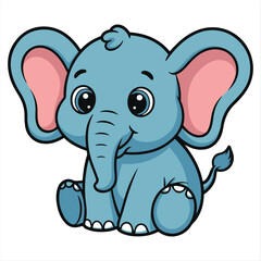 set of cute Elephant face