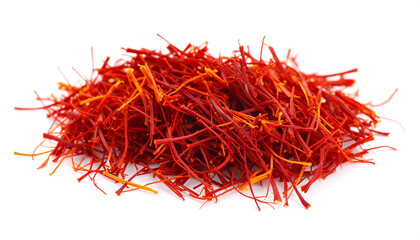 Naklejka premium Bright red saffron threads with rich color contrast (alternative view)