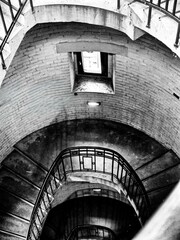 Fototapeta premium Spiral of Time Helical Staircase in an Old Building