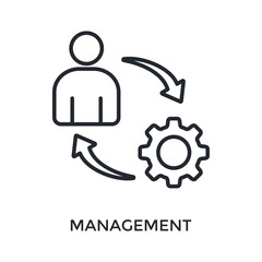 Management Icon Outline Style. Vector Illustration For Graphic Design