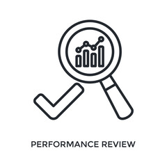 Performance Review Icon Outline Style. Vector Illustration For Graphic Design