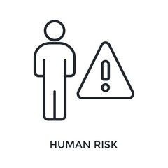 Human Risk Icon Outline Style. Vector Illustration For Graphic Design