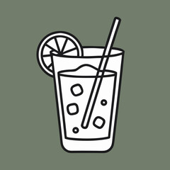 Refreshing Iced Drink Illustration: Summer Beverage