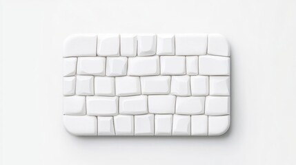 A visually appealing arrangement of white tiles resembling a mosaic, perfect for minimalist design themes.