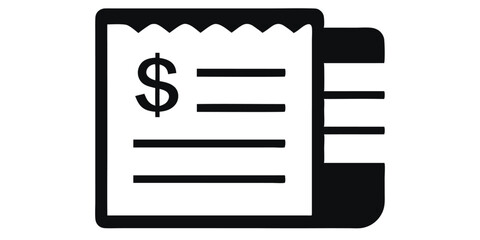 Black 3D document vector icon illustration for web and app design