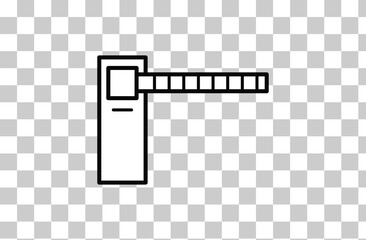Checkpoint icon vector illustration web design element. Parking barrier gate isolated on transparent background. Parking toll gate barrier icon vector sign. Eps file 103.
