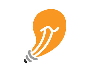 A stylized light bulb illustration, representing innovation, ideas, and creative thinking.  Bright, simple graphic suitable for concept visualization and presentations.