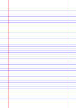 folha de caderno sem fundo margem dupla