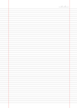 papel de caderno  tamanho A4 margem dupla linhas pretas sem fundo