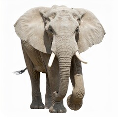 Obraz premium Wild elephant over white background