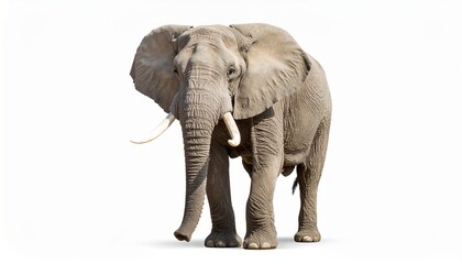 Obraz premium Wild elephant over white background