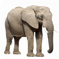 Obraz premium Wild elephant over white background