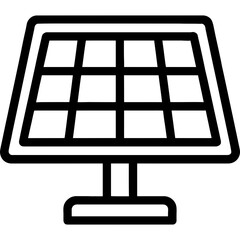 Minimal vector icon of solar panel