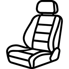 Minimalist car seat vector icon