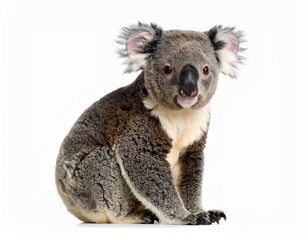 Obraz premium Cute koala over white background