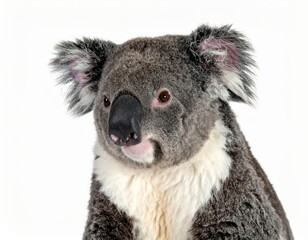 Obraz premium Cute koala over white background