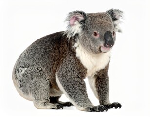 Obraz premium Cute koala over white background