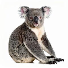 Obraz premium Cute koala over white background