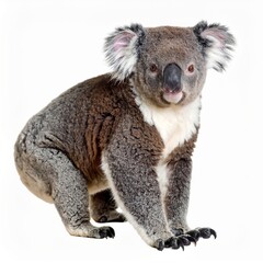 Naklejka premium Cute koala over white background