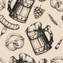 Festive craft beer and snacks