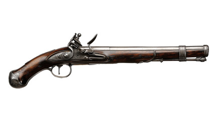 Naklejka premium Historical musket from the revolution, isolated on a white background