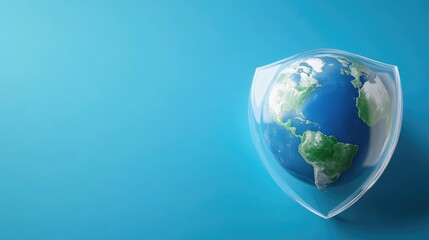 Earth protected by a shield