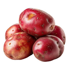 Obraz premium Fresh red potatoes raw food ingredient produce nutrition vegetarian diet isolated on transparent background