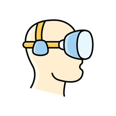 Ar Helmet Icon vector