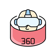 360 View Icon vector