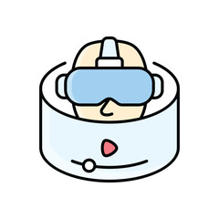 Ar Video Icon vector