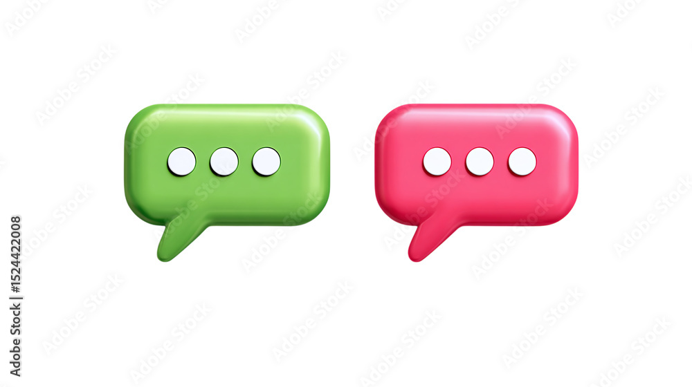 Aufkleber clean text bubble messaging sms conversation on phone reimagined in a fresh minimalist visual style 