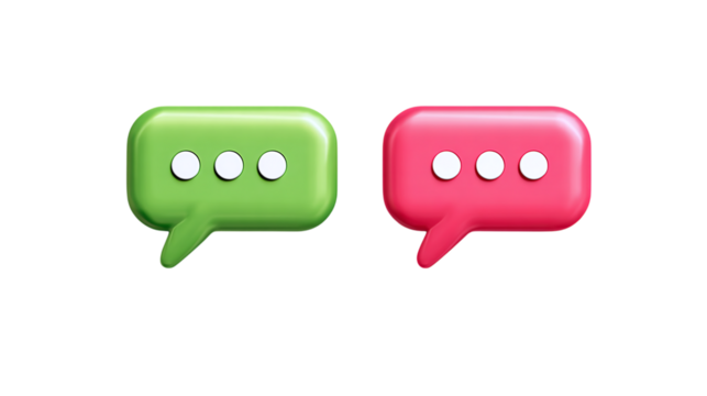 Clean Text Bubble Messaging SMS Conversation on Phone reimagined in a fresh minimalist visual style isolated on white background 