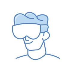 Virtual Glasses Icon vector