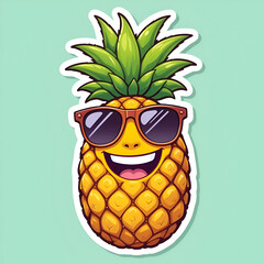Cool Pineapple Sticker - Fun Summer Decal