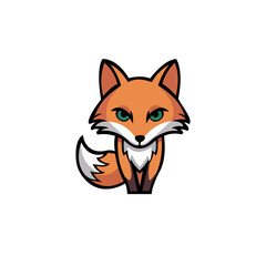Fototapeta premium a vector illustration of a mascot logo of fox