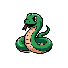 A illustration of a snake mascot logo 